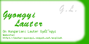 gyongyi lauter business card